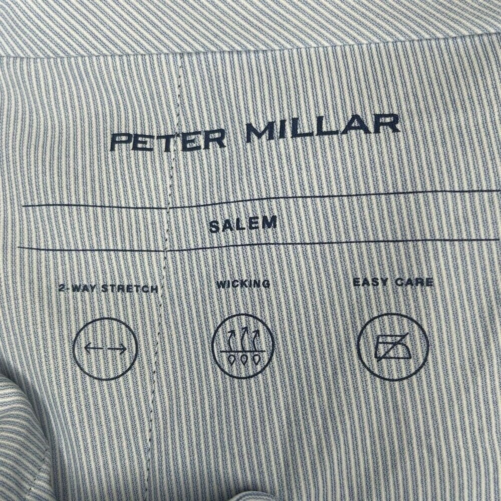 Peter Millar Shorts Mens 34 Navy Salem Classic Fit Crown Golf Stretch Wicking 9" - Picture 5 of 12